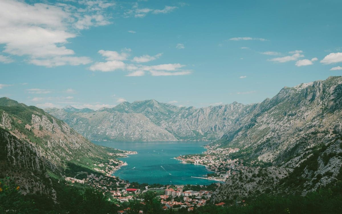 The bay of Kotor from the coast road