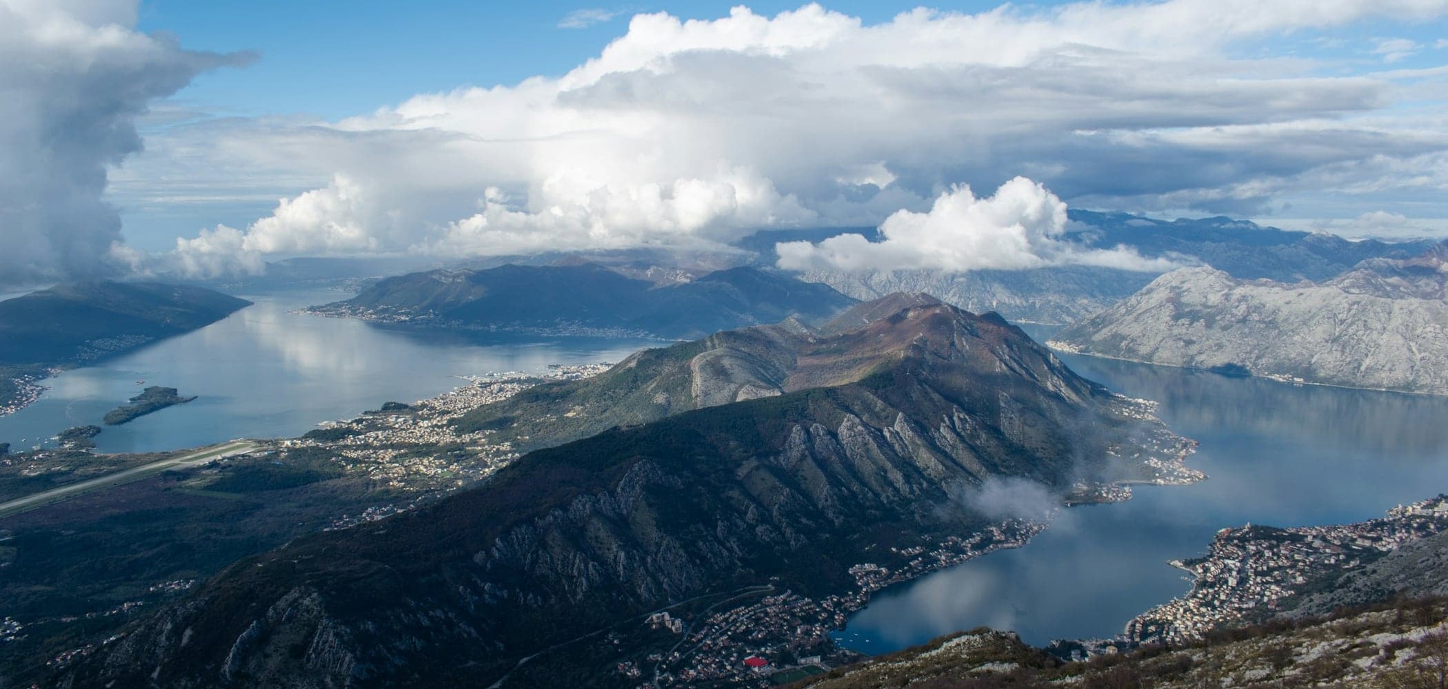 The Bay of Kotor seen from high on the Lovcen road